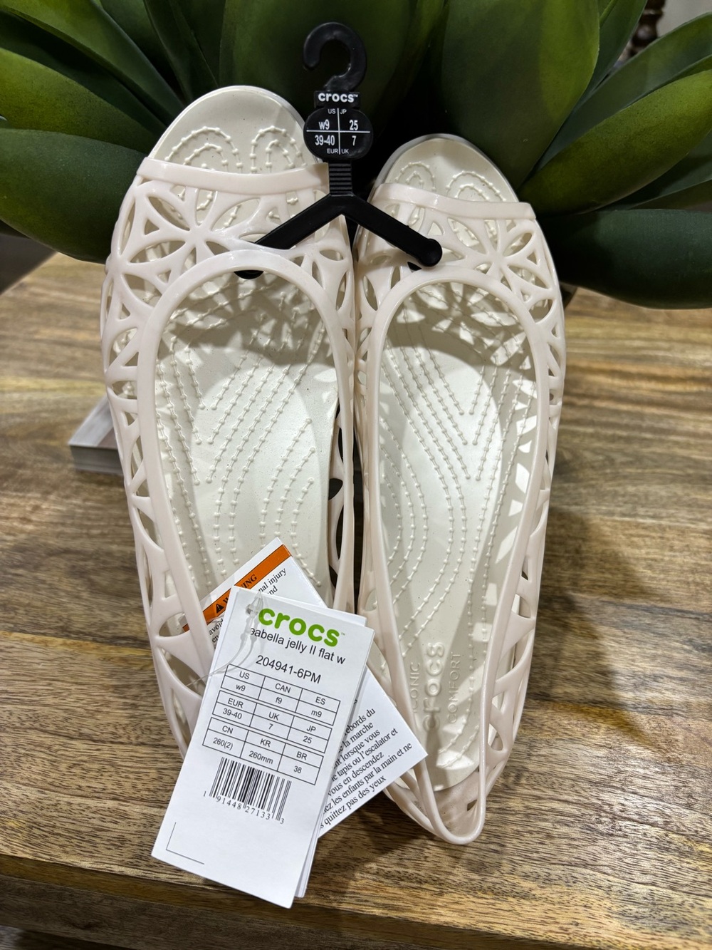 CROCS Isabella Jelly II Flat - Cream